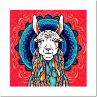 Ella the Colorful Yogi Llama Posters and Art